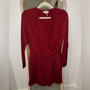 1. State Long Sleeve Red Romper